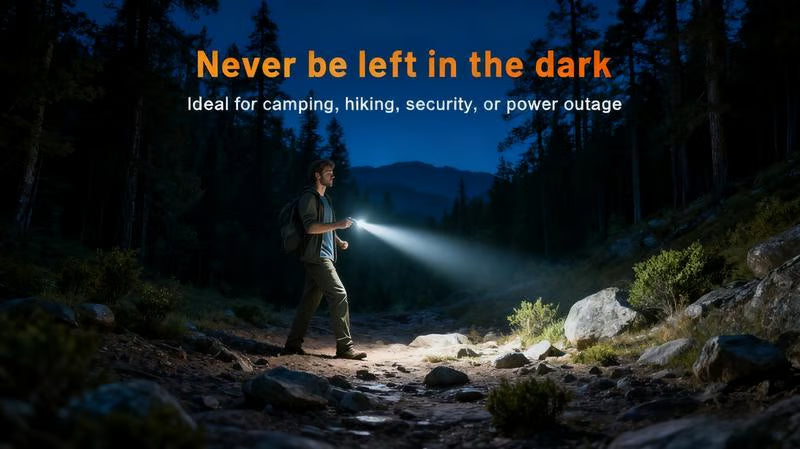 Pocket Rechargeable EDC Flashlight: Mini Keychain Light with Fire Starter & Window Breaker