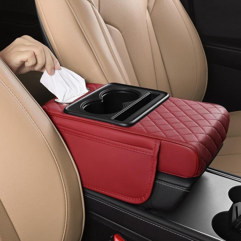 🔥Multifunctional PU Leather Car Armrest Box Mat 😍