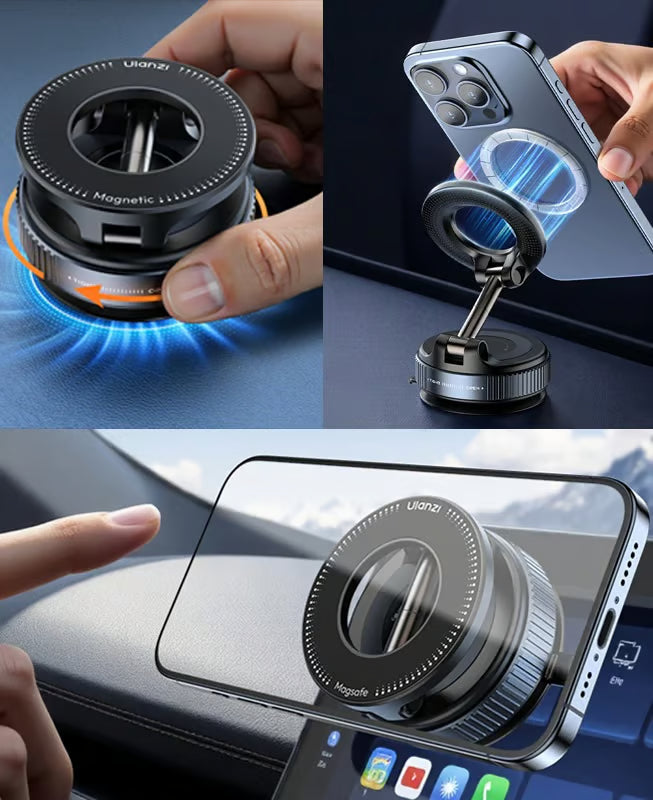 Vacuum Phone Mount with One-Step-Lock