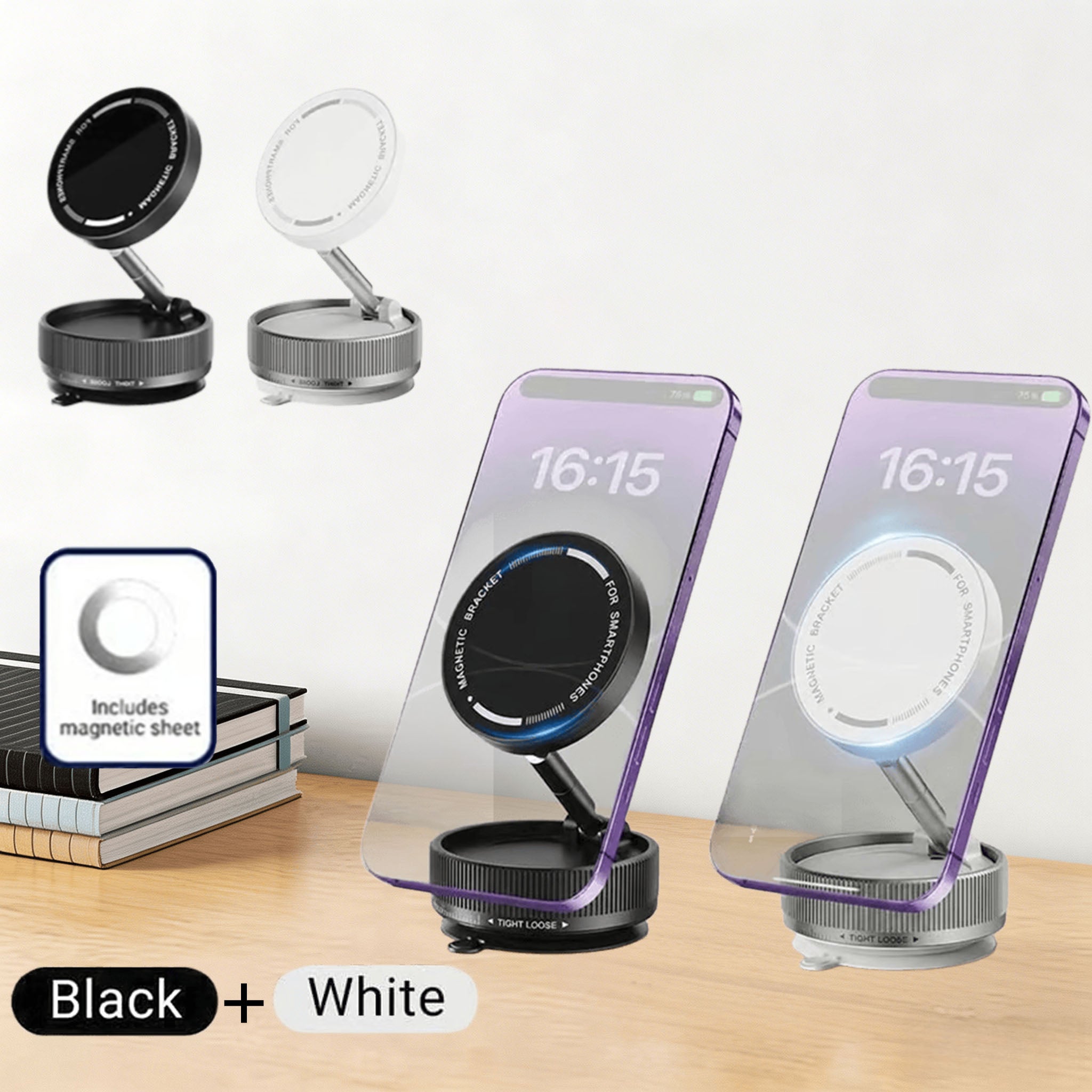 Vacuum Phone Mount with One-Step-Lock