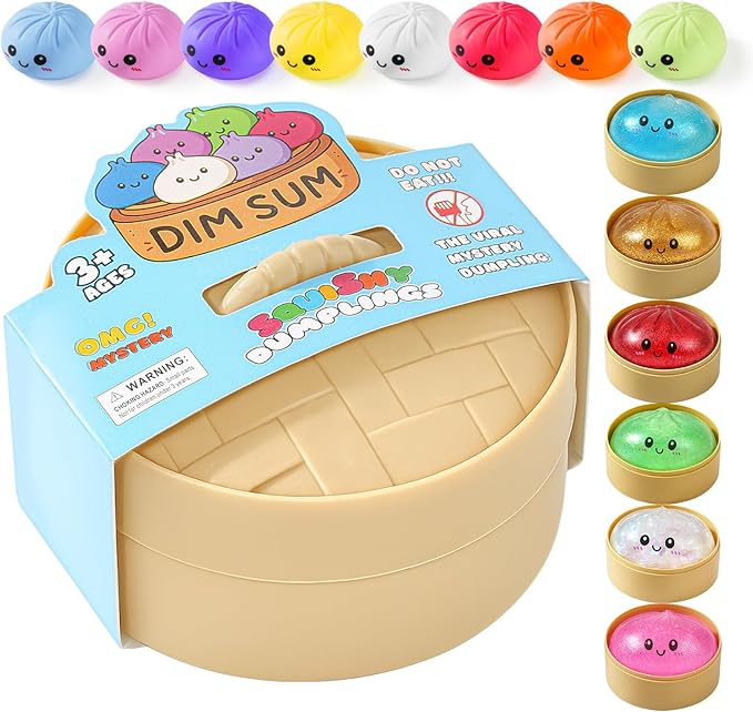 Dumpling Squishy Mystery Box, Random 1 of 14 Colors