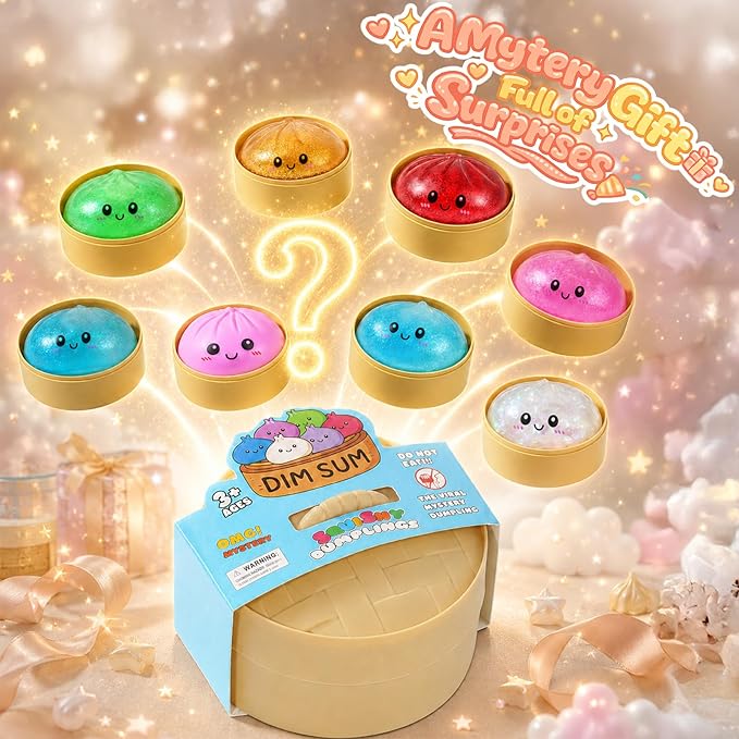 Dumpling Squishy Mystery Box, Random 1 of 14 Colors