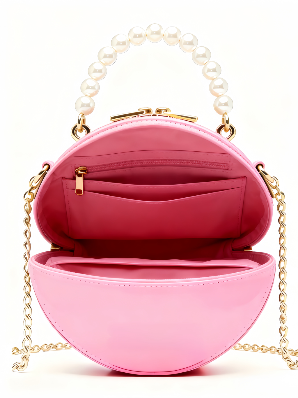 Purselovers Cherry Blossom Pink Pearl Round Cake Gold Label Handbag