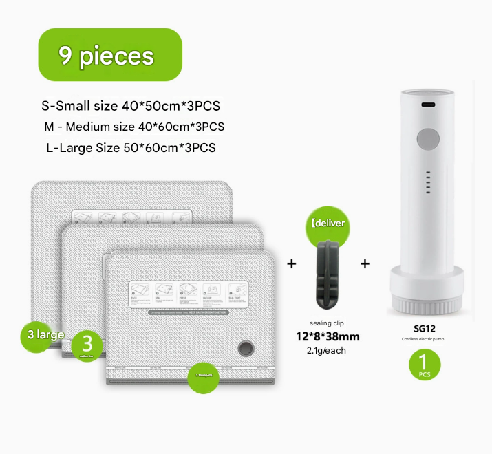 🔥Cordless Travel Vacuum Storage Compression Bag Set
