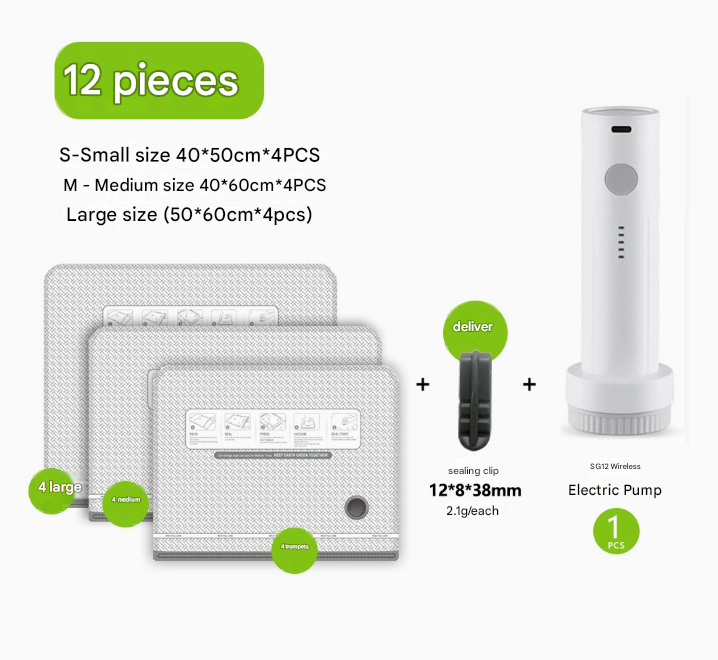 🔥Cordless Travel Vacuum Storage Compression Bag Set