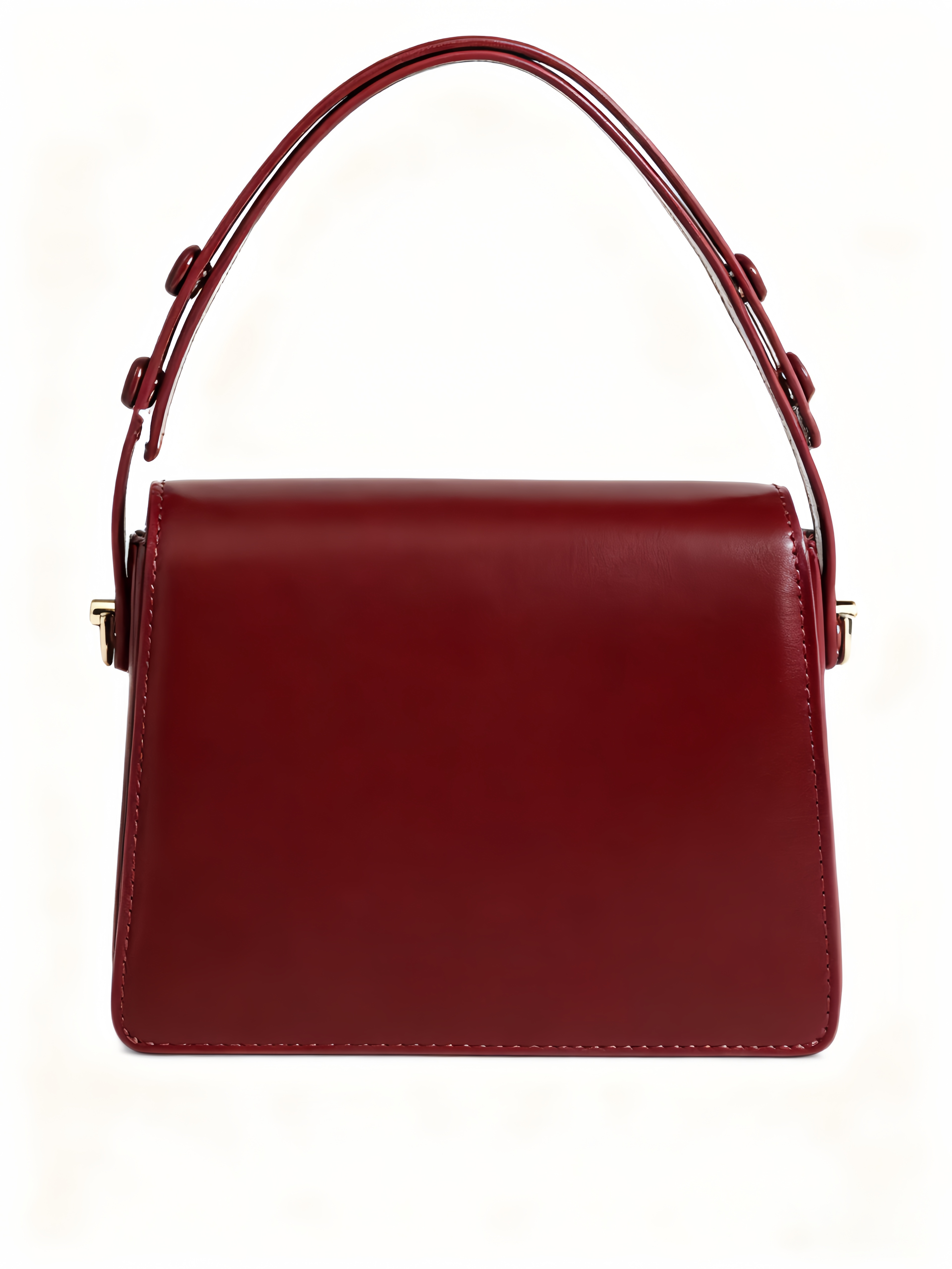 Purselovers Burgundy Vintage Gold Label Handbag
