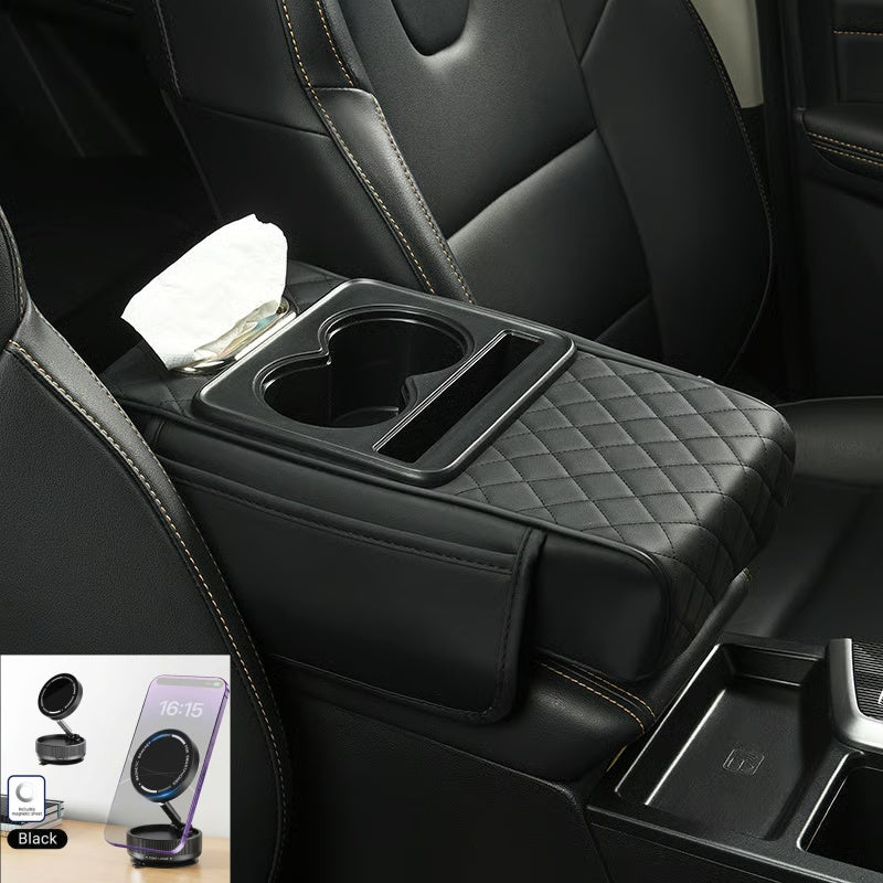 🔥Multifunctional PU Leather Car Armrest Box Mat 😍