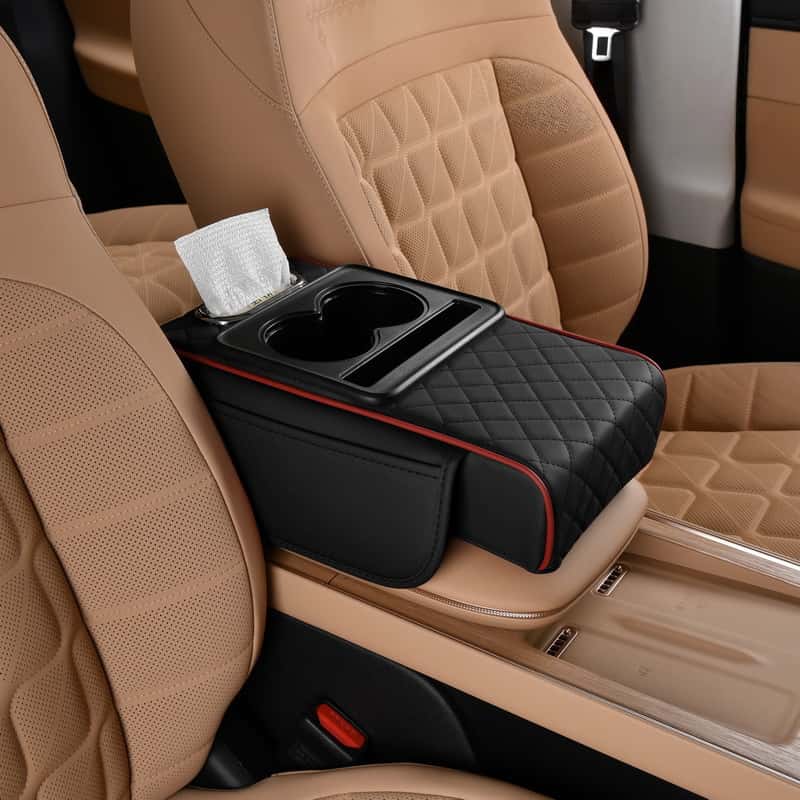 🔥Multifunctional PU Leather Car Armrest Box Mat 😍