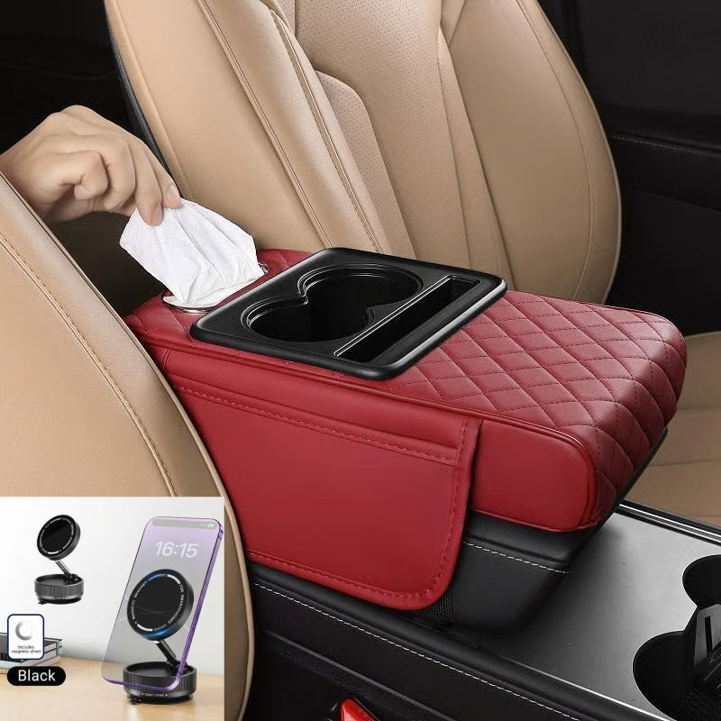 🔥Multifunctional PU Leather Car Armrest Box Mat 😍