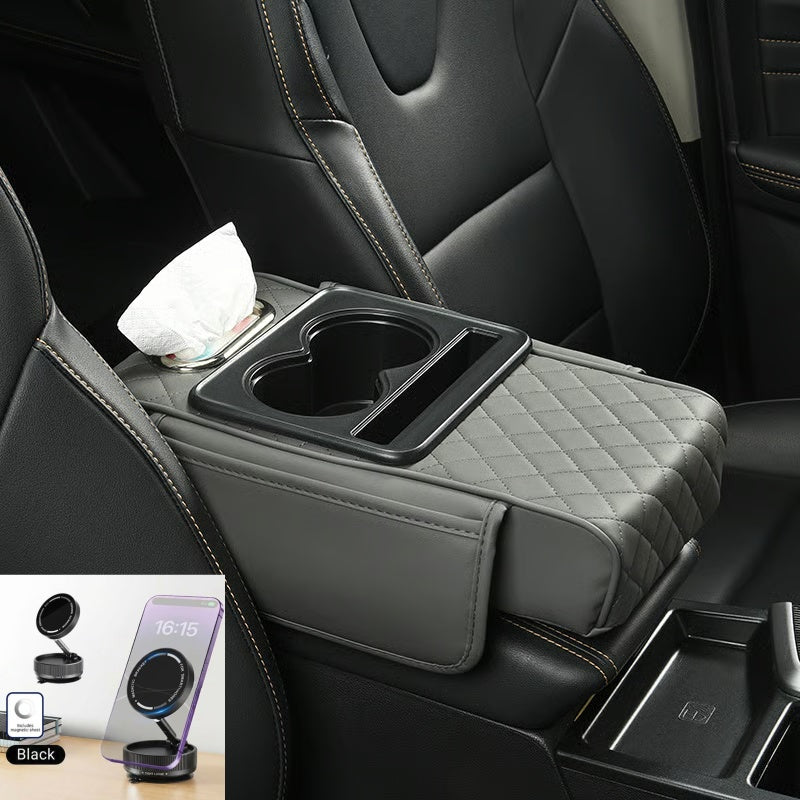 🔥Multifunctional PU Leather Car Armrest Box Mat 😍