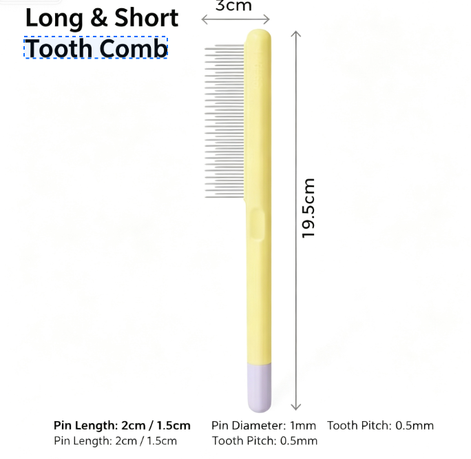 Pet comb, cat comb, cat hair comb, dog hair comb, pin brush comb, detangling comb, loose hair comb (recommended by an 8-year pet owner, super useful).