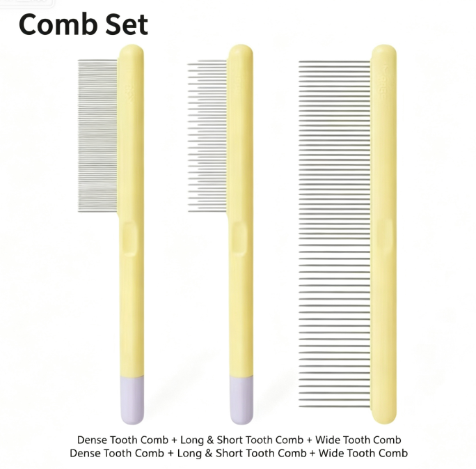 Pet comb, cat comb, cat hair comb, dog hair comb, pin brush comb, detangling comb, loose hair comb (recommended by an 8-year pet owner, super useful).
