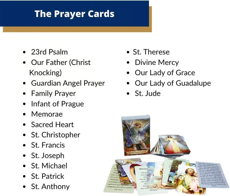 ✝️ Catholic Holy Card Holder – Pocket Prayer Card Organizer with Snap Closure