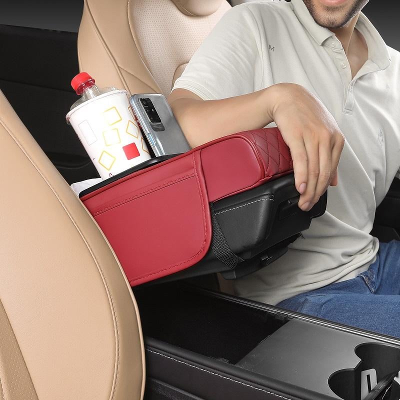 🔥Multifunctional PU Leather Car Armrest Box Mat 😍