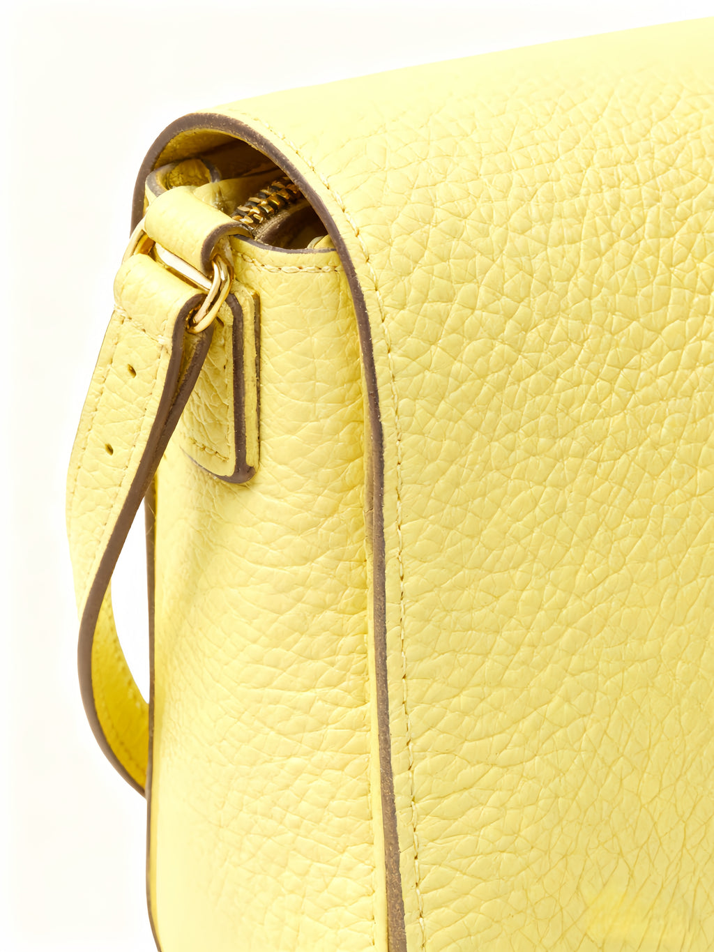 Purselovers Charm pale yellow leather crossbody bag