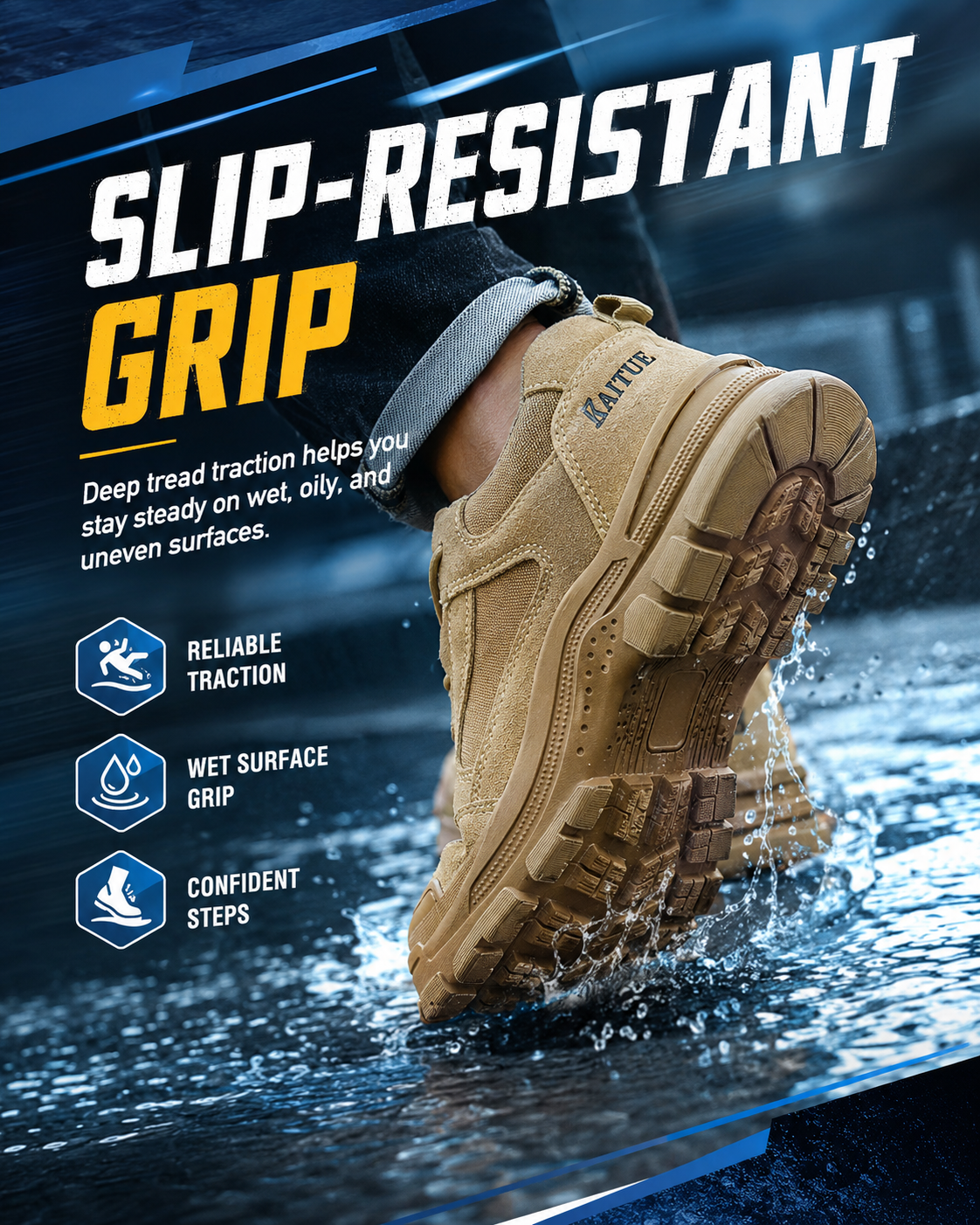 🔥Steel Toe Work Shoes Built for Tough Jobs & All-Day Comfort🔥