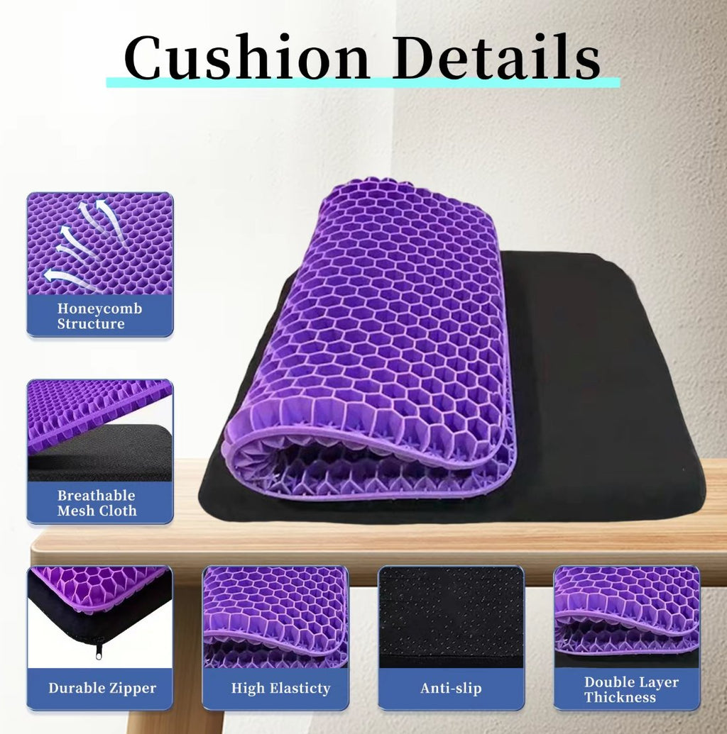 💺 Silicone Gel Seat Cushion for Prolonged Sitting
