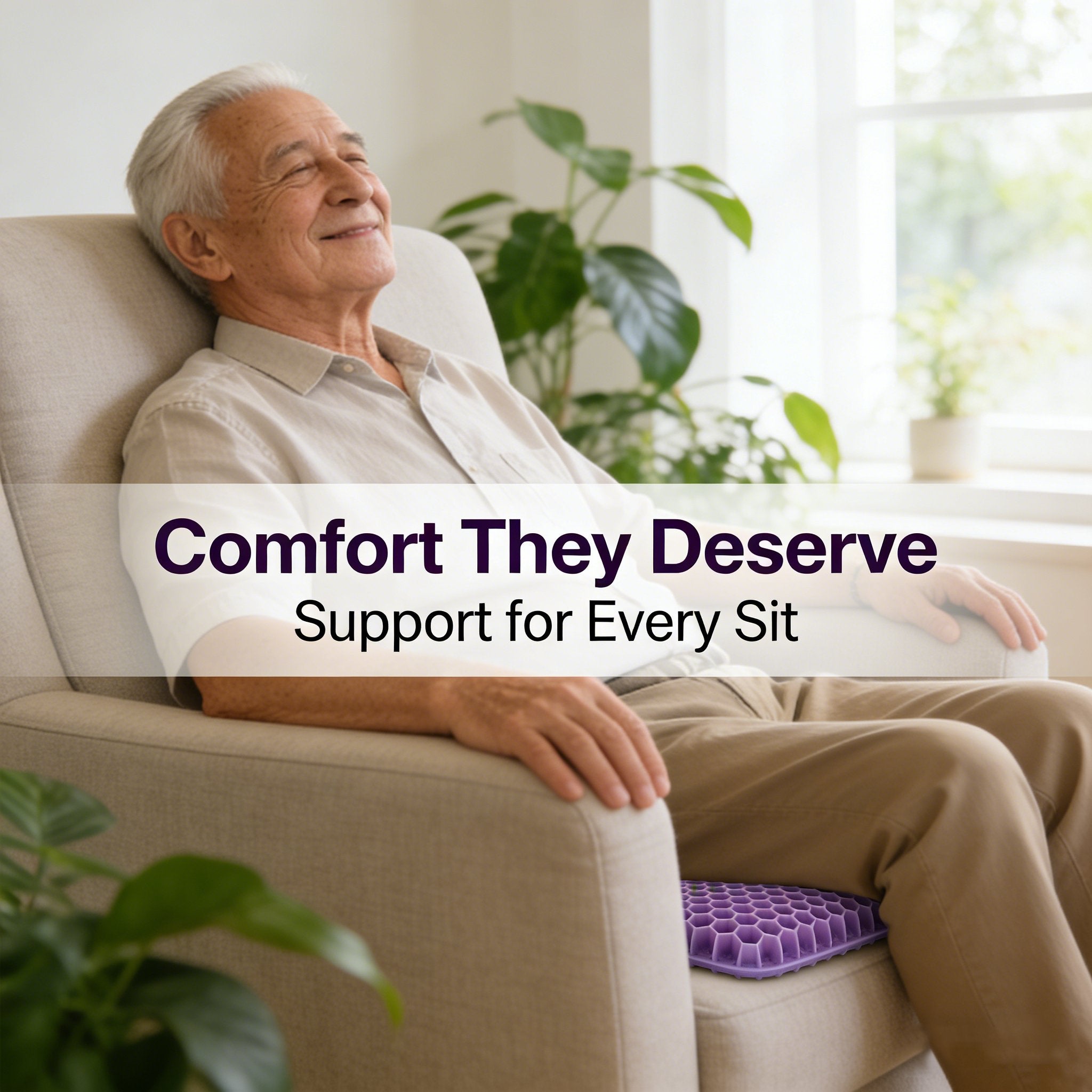 💺 Silicone Gel Seat Cushion for Prolonged Sitting