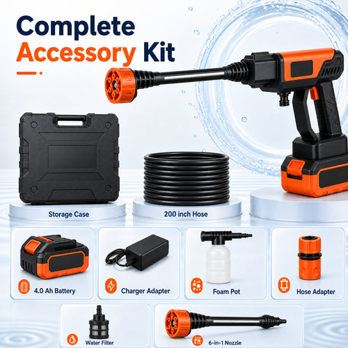Cordless Pressure Washer-1000PSl-Water Pressure
