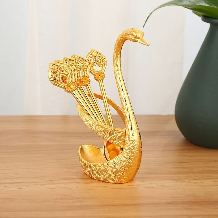 🎁Creative swan design coffee stirring spoon set (6 spoons)✈️