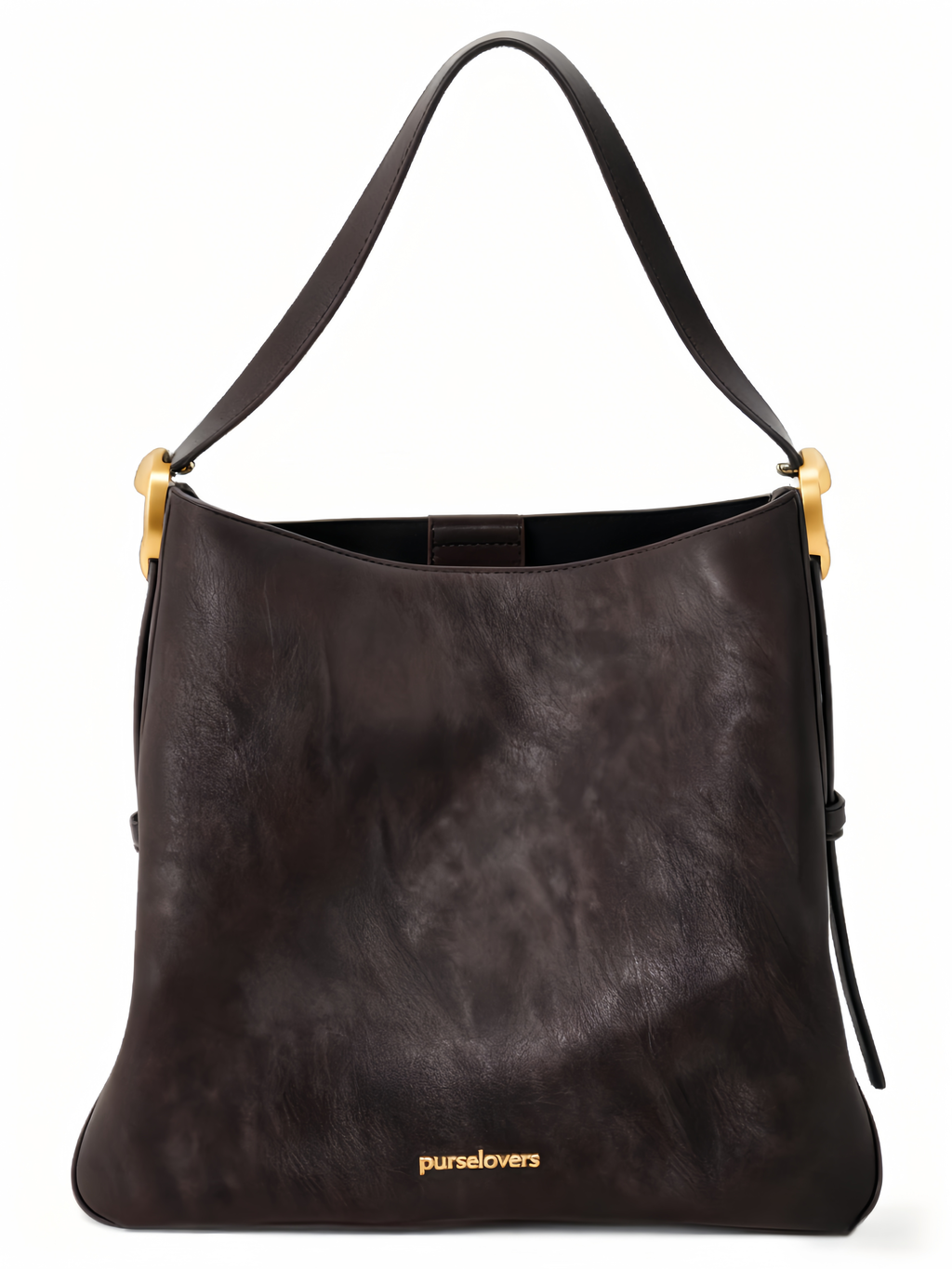 Purselovers Dark Grey Gold Label Lazy Crossbody Bag