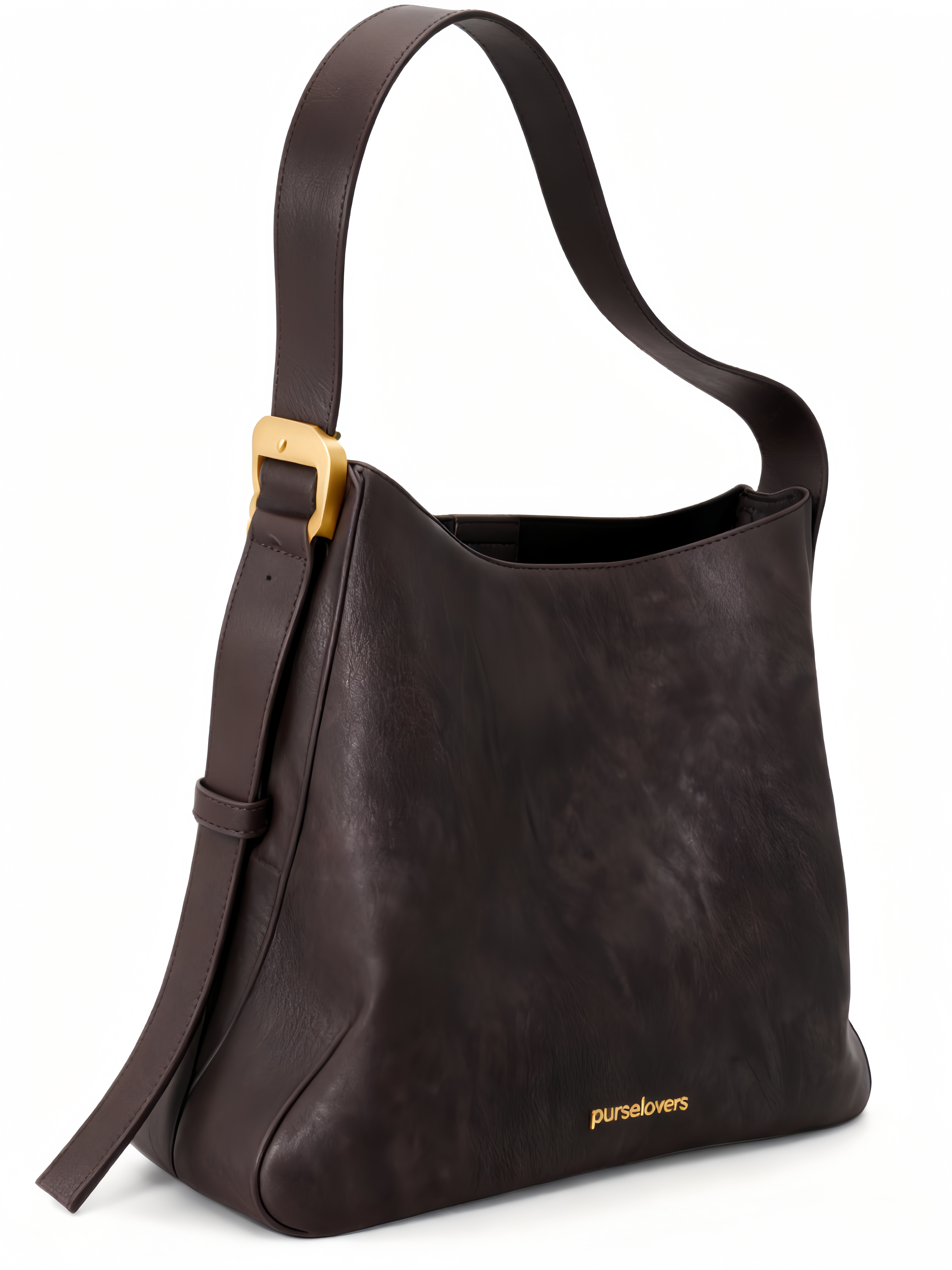 Purselovers Dark Grey Gold Label Lazy Crossbody Bag