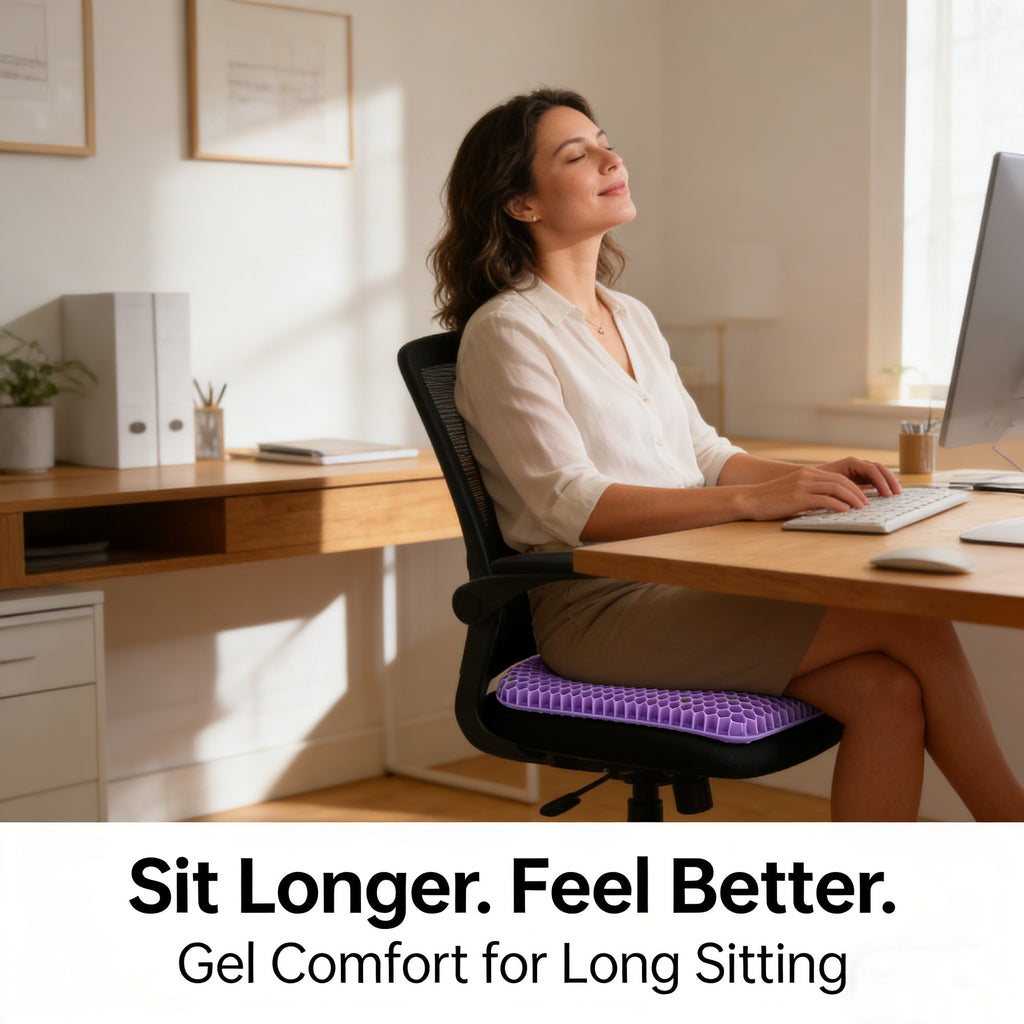 💺 Silicone Gel Seat Cushion for Prolonged Sitting