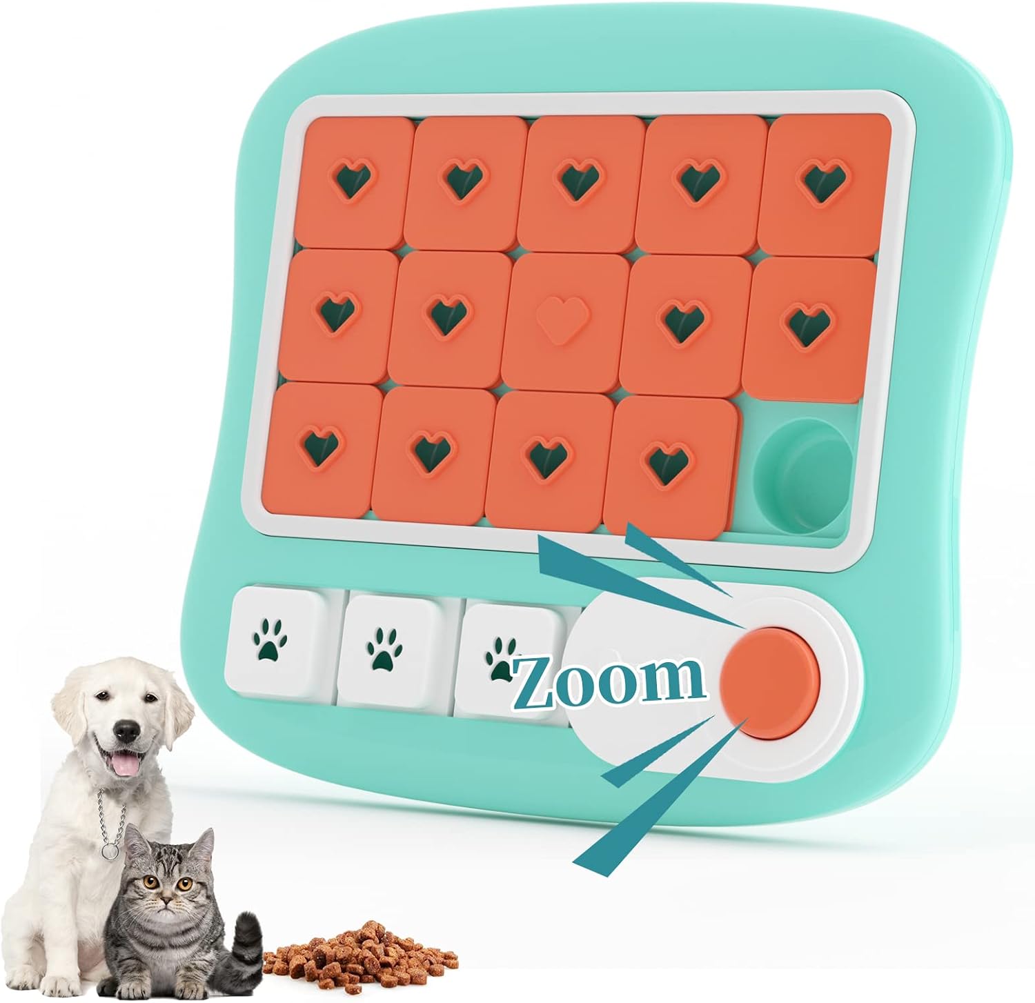 FOXMM Interactive Dog Treat Puzzle Toys for IQ Training & Mental Stimulating,Fun Slow Feeder,Large Medium Small Dogs Enrichment Toys with Squeak Design,Ideal Gifts for Puppies,Cats,Dogs