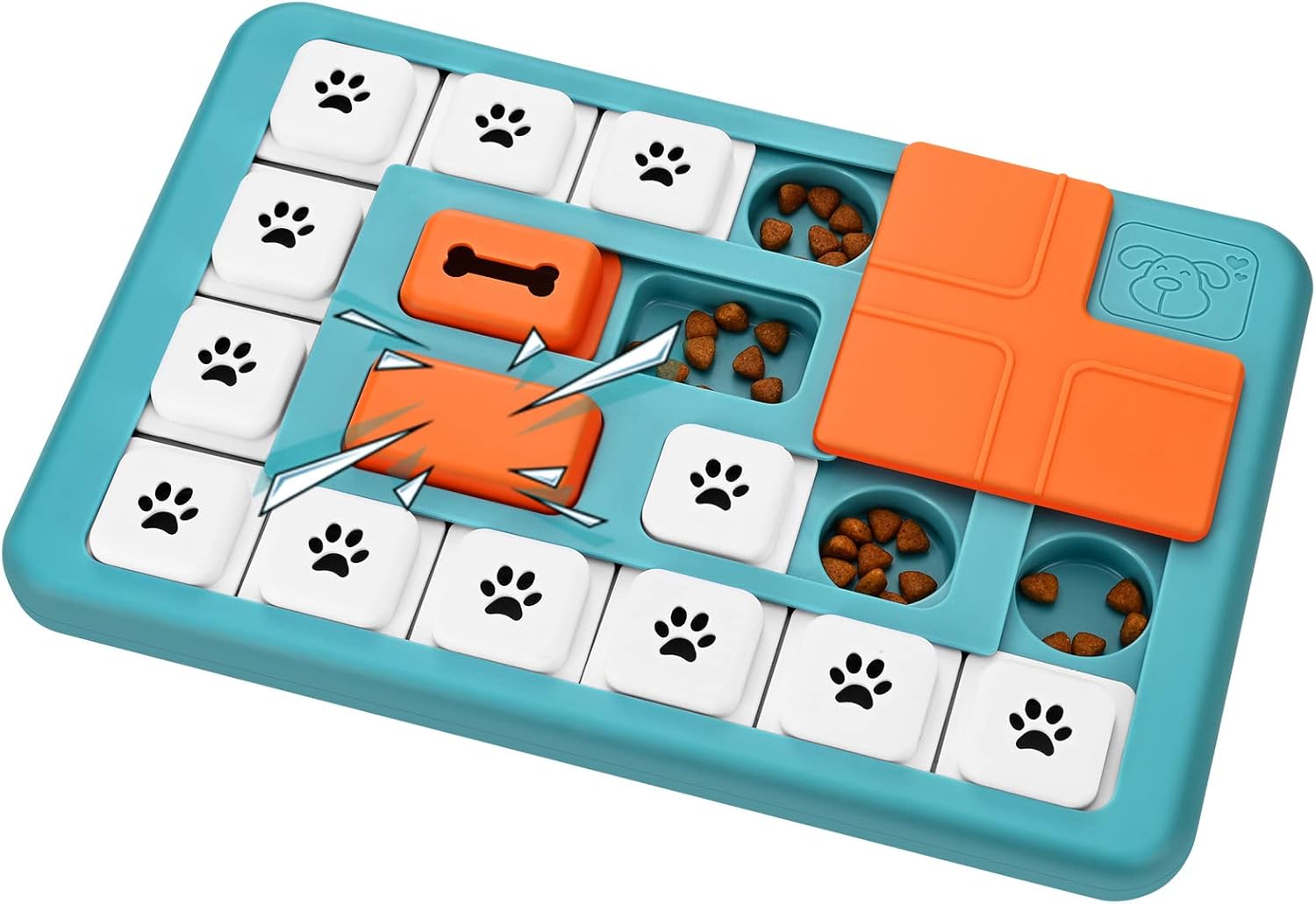 FOXMM Interactive Dog Treat Puzzle Toys for IQ Training & Mental Stimulating,Fun Slow Feeder,Large Medium Small Dogs Enrichment Toys with Squeak Design,Ideal Gifts for Puppies,Cats,Dogs