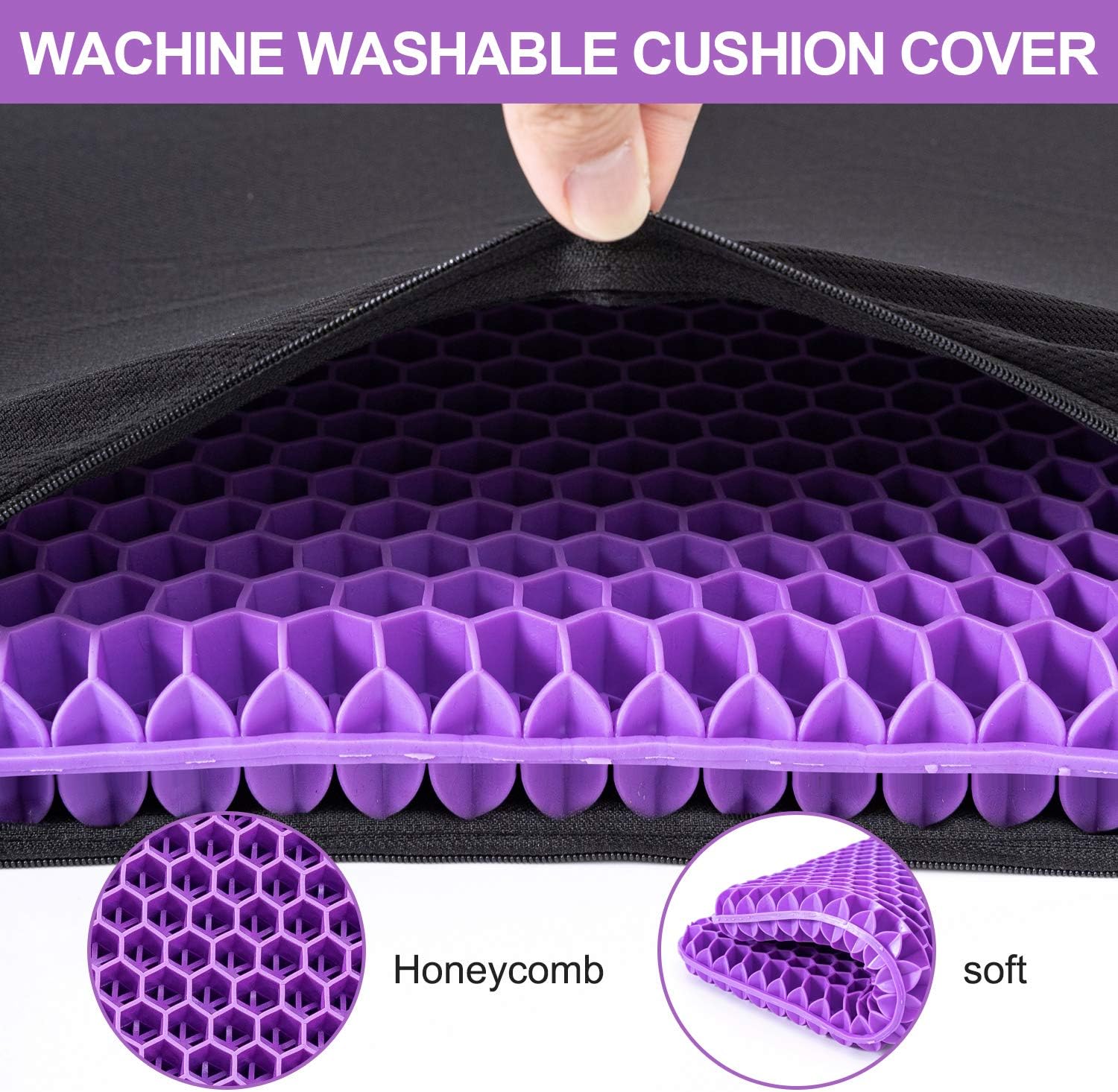 💺 Silicone Gel Seat Cushion for Prolonged Sitting