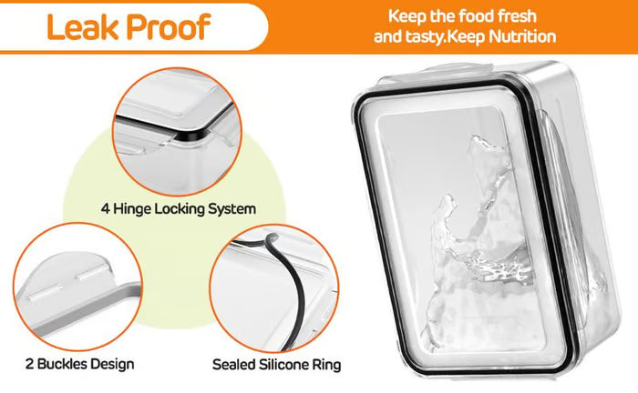 💖Household transparent plastic food storage box-Including drain basket💧