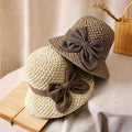 🔥Hot Sale✨Straw Hat with Retro Bow – Foldable & Breathable for Summer