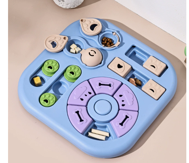 FOXMM Interactive Dog Treat Puzzle Toys for IQ Training & Mental Stimulating,Fun Slow Feeder,Large Medium Small Dogs Enrichment Toys with Squeak Design,Ideal Gifts for Puppies,Cats,Dogs