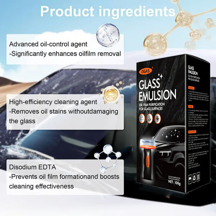 🚗🧼 Multi‑Surface Oil Film Cleaning Brush for Auto & Household Glass – Glass Cleaning Board