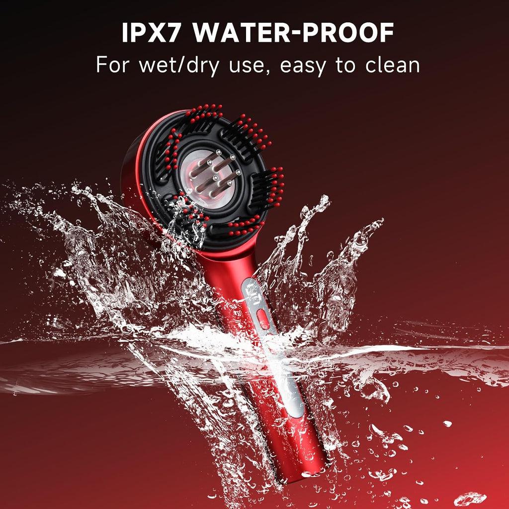 3-in-1 Electric Scalp Massager Hair Growth Hair Oil Applicator, Portable Electric Scalp Brush, IPX7 Waterproof Head Massager