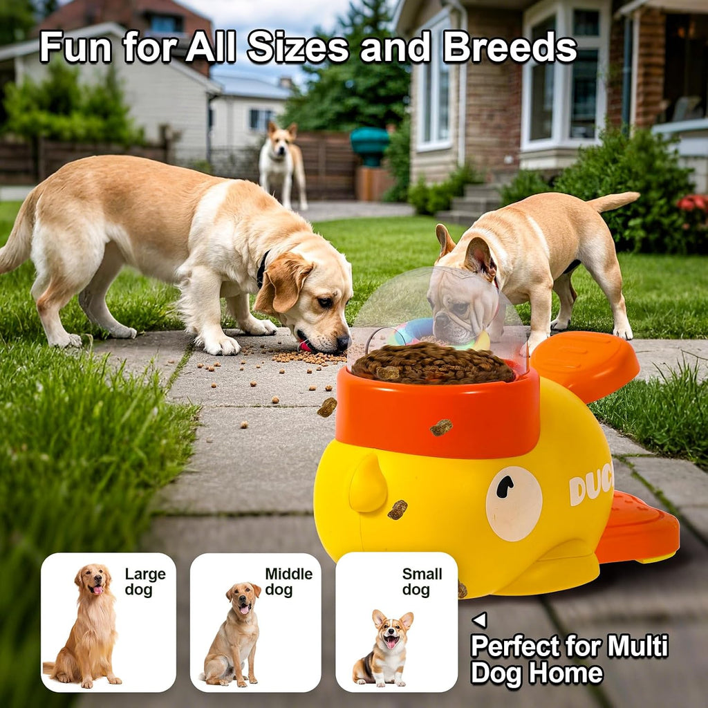 Interactive Dog Toys Food Puzzle Slow Feeder, Cat Treat Dispenser Toy Duck-Shaped Enrichment Toy for Small Medium Dogs and Cats, IQ Training and Exercise Small Animal Bowls