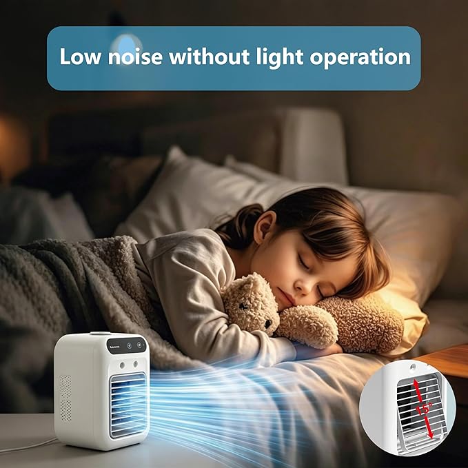 Mini air conditioner and spray humidifier