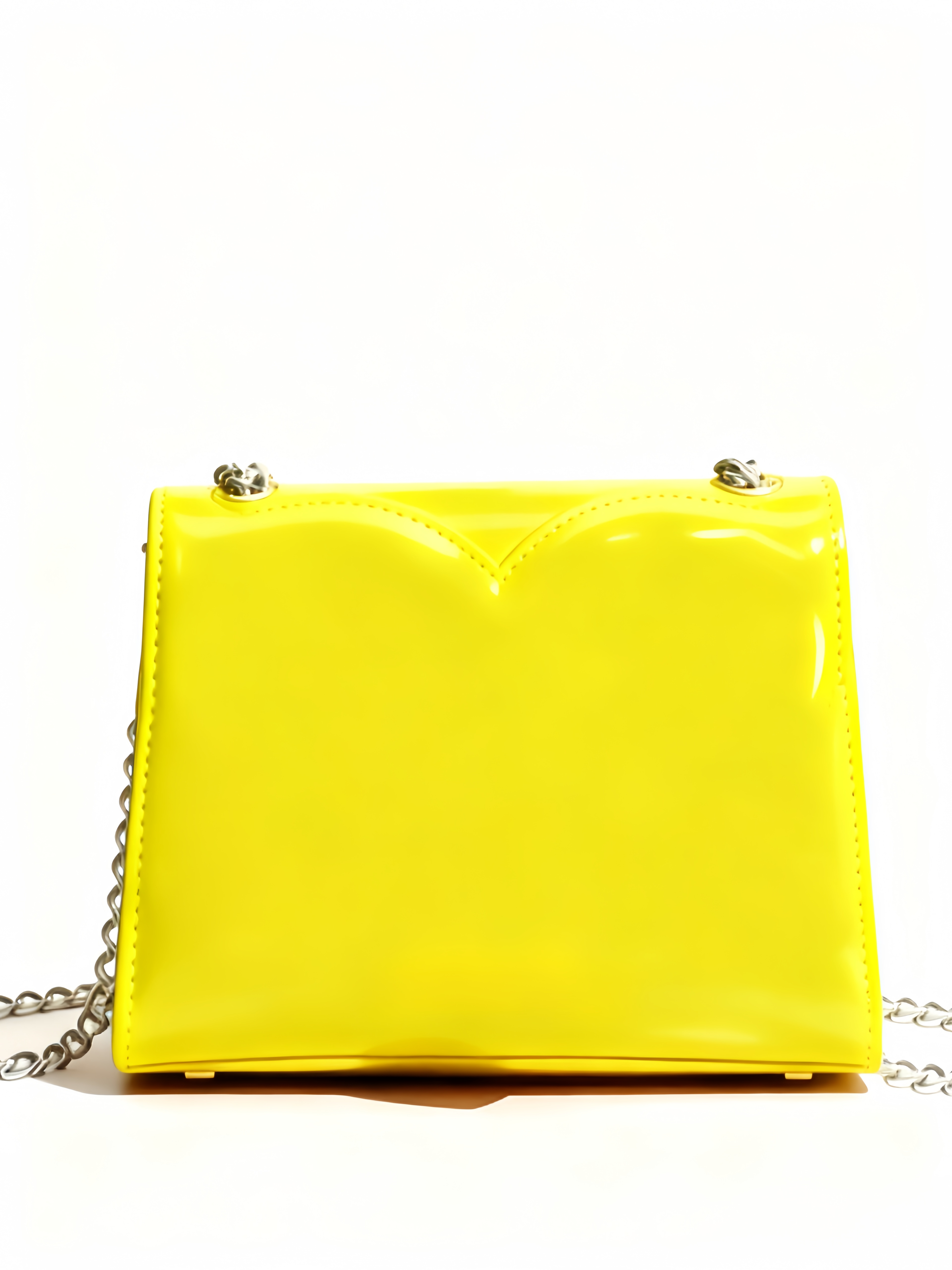 Purselovers Energetic Yellow Heart-Shaped Crossbody Bag
