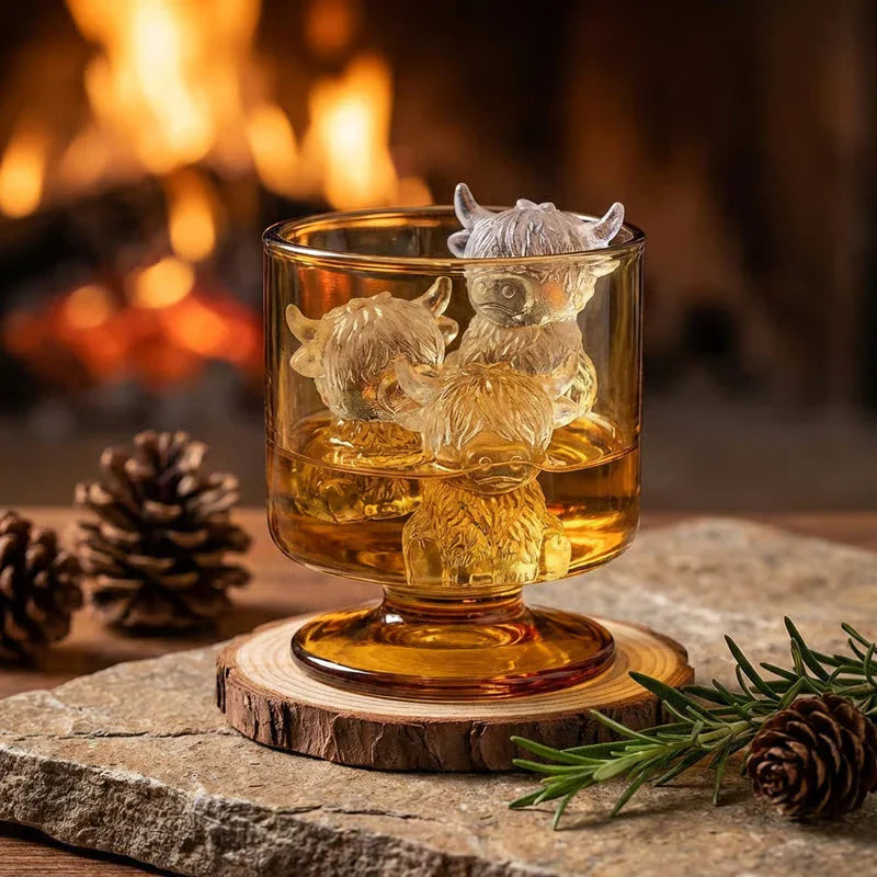 ✨Buy 1 Get 1 Free✨ Highland Cow Ice Cube Mold - Adorable 3D Silicone Tray for Drinks & Parties