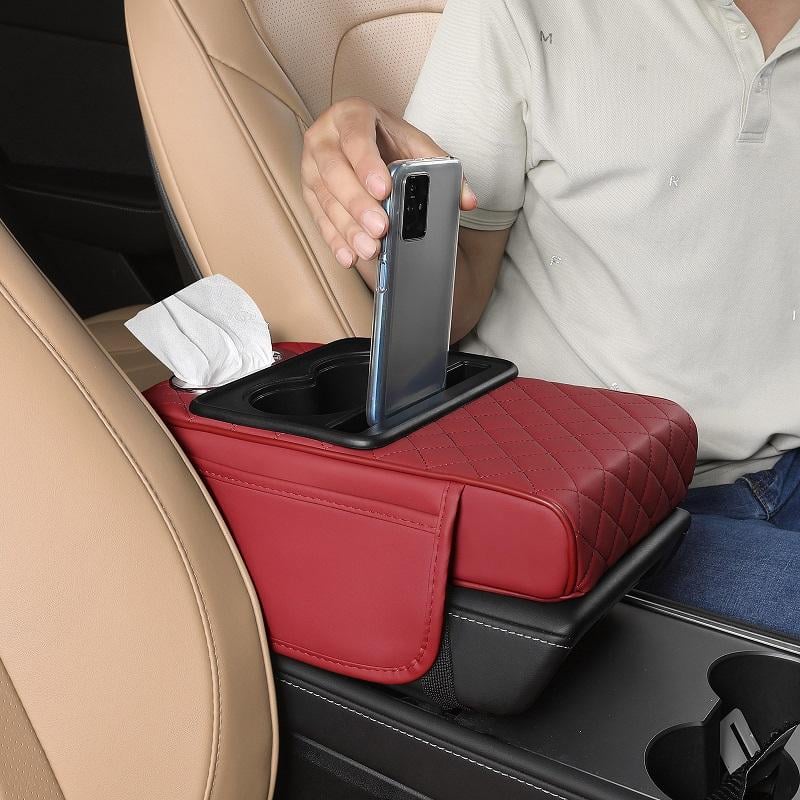 🔥Multifunctional PU Leather Car Armrest Box Mat 😍