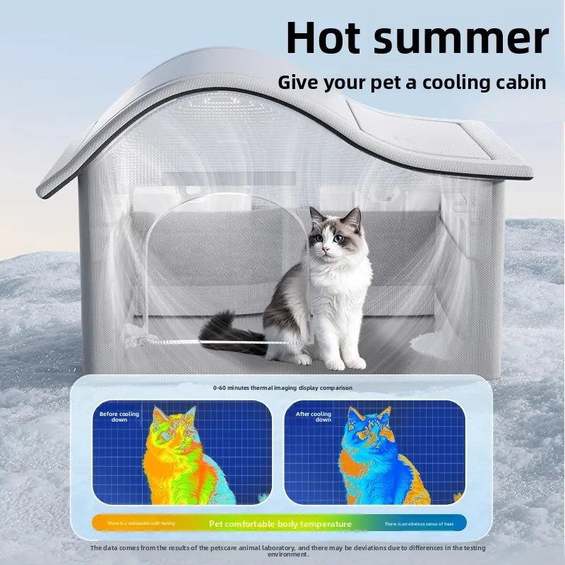 Eco-Friendly Cooling Ice Bed for Cats Dogs Solid Pattern Summer Pet Cat Air Conditioning Tent Winter Dog House Artifact Carton