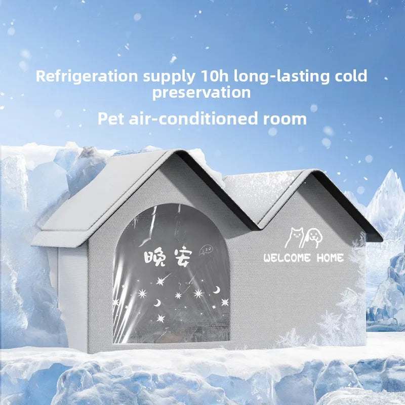 Eco-Friendly Cooling Ice Bed for Cats Dogs Solid Pattern Summer Pet Cat Air Conditioning Tent Winter Dog House Artifact Carton