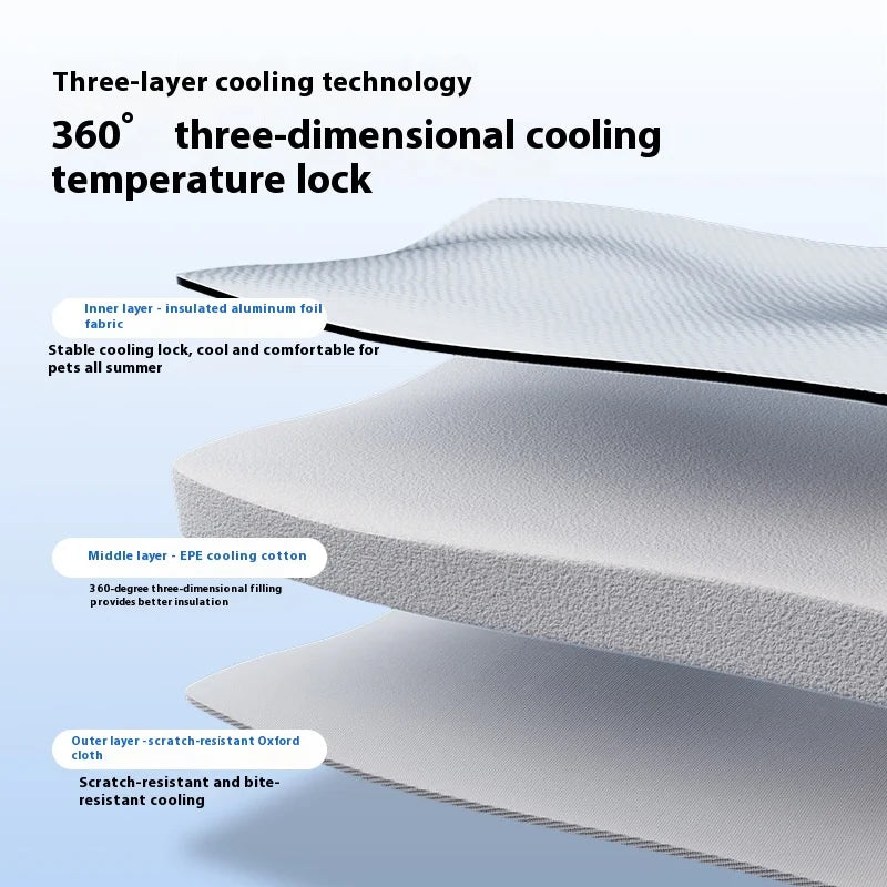 Eco-Friendly Cooling Ice Bed for Cats Dogs Solid Pattern Summer Pet Cat Air Conditioning Tent Winter Dog House Artifact Carton
