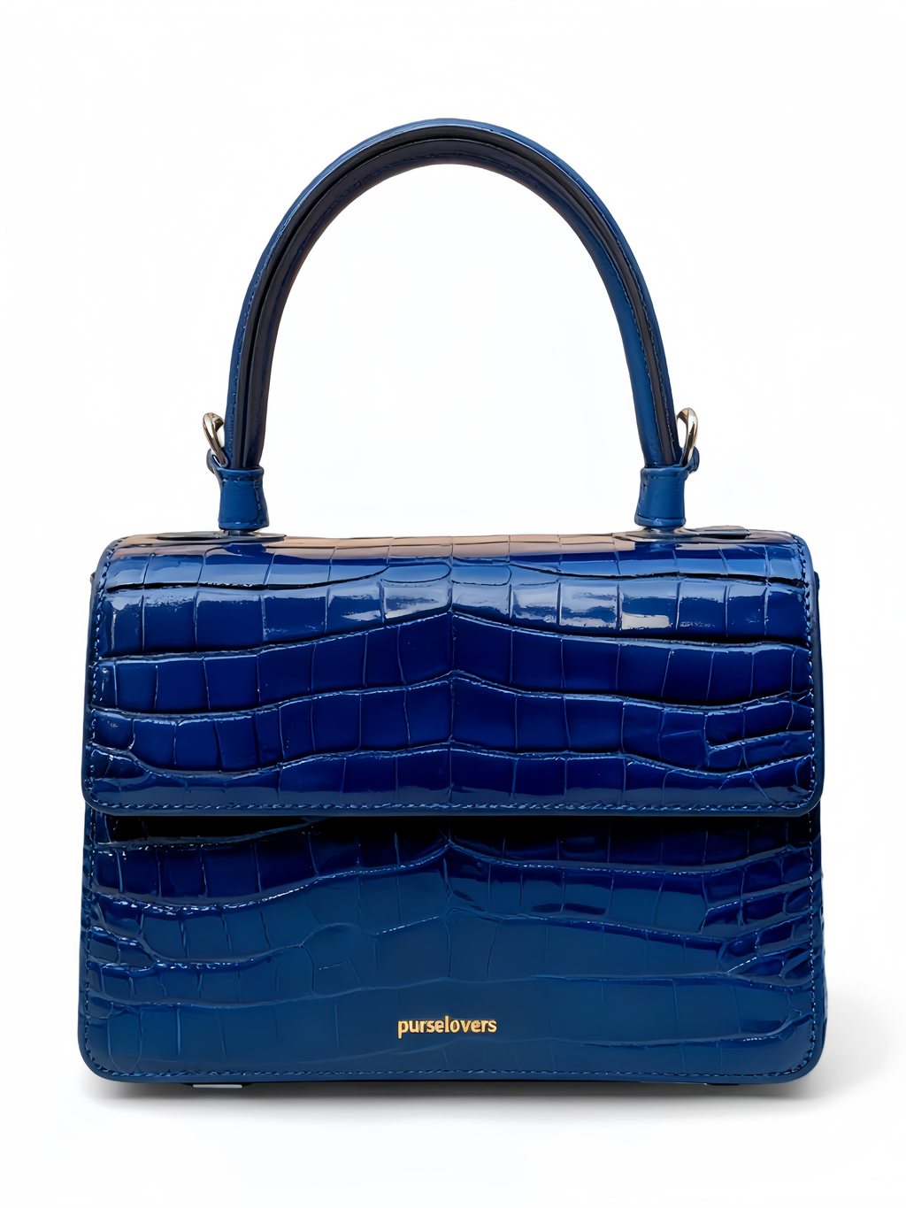 Purselovers Serene Blue Crocodile Pattern Commuter Bag