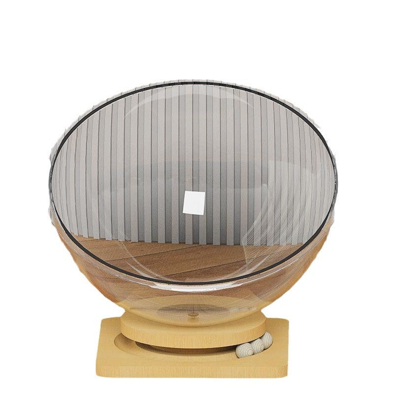 Space Capsule Cat Nest For All Seasons, Cat Nest Turntable, Cat Pet Toy, Cat Bed, Integrated Semi-Enclosed Acrylic Ice Nest