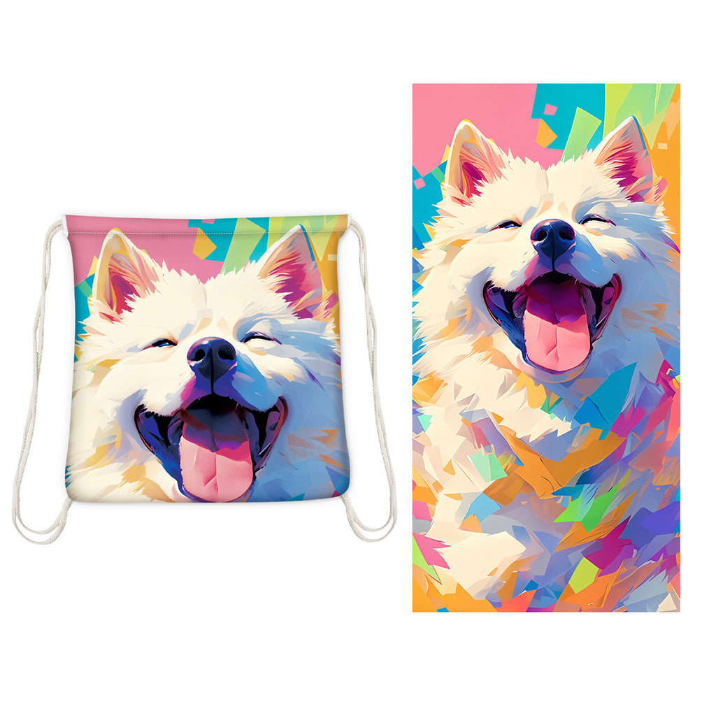 Cross-Border Microfiber Quick-Drying Beach Towel All-In-One Package 2-In-1 Foldable Storage Beach Towel Printed Bath Towel