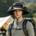 Cross-Border Solar Fan Hat With Long Battery Life Lithium Battery Men'S Outdoor Fishing Hat With Fan Sun Protection Fisherman Hat