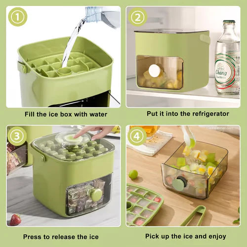 🥳2026 HOT SALE🥳💞50K+ SOLD!🧊Portable Ice Maker with Lid and Storage Box (48 cubes)
