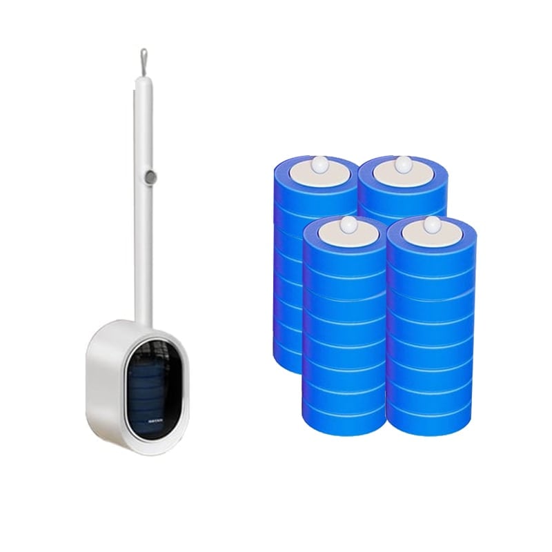 Hands-Free Flip-Top Disposable Toilet Brush