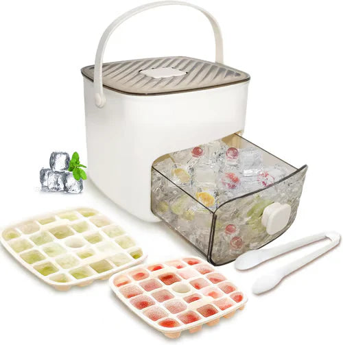 🥳2026 HOT SALE🥳💞50K+ SOLD!🧊Portable Ice Maker with Lid and Storage Box (48 cubes)